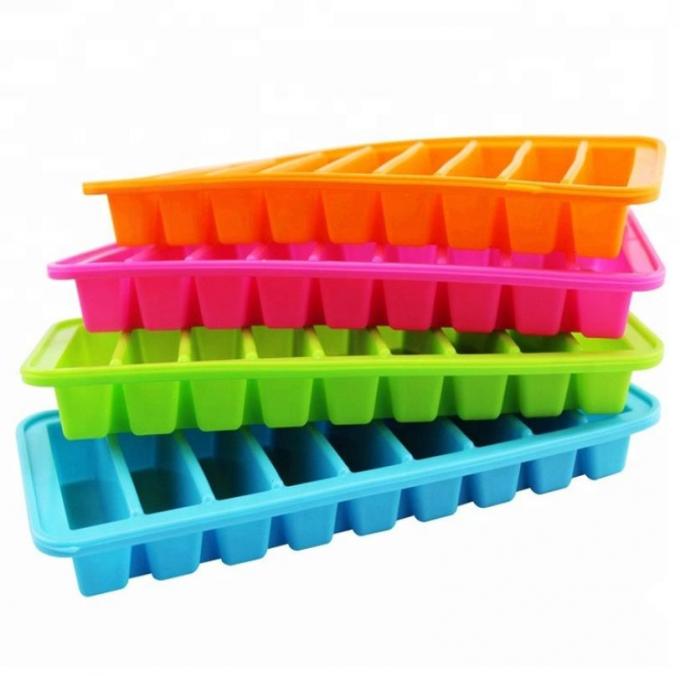 Bar High Temperature Silicone Molds , Non Stick Ice Cube Trays Cylinder Shape