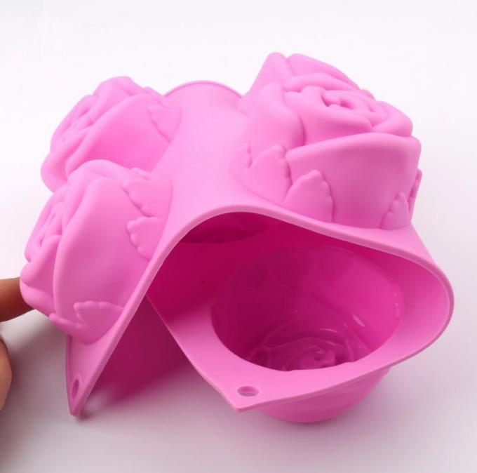 Multi Style Silicone Cake Pans , Silicone Muffin Tray Soft 29.5*17.3*3.7cm