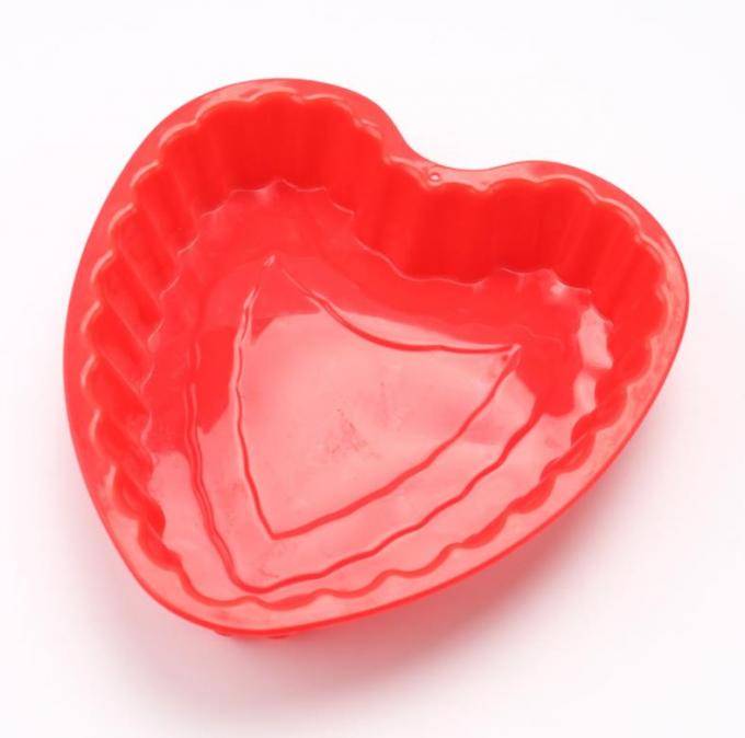 Oven Silicone Cake Molds , Silicone Cooking Molds Flexible Heart Shape