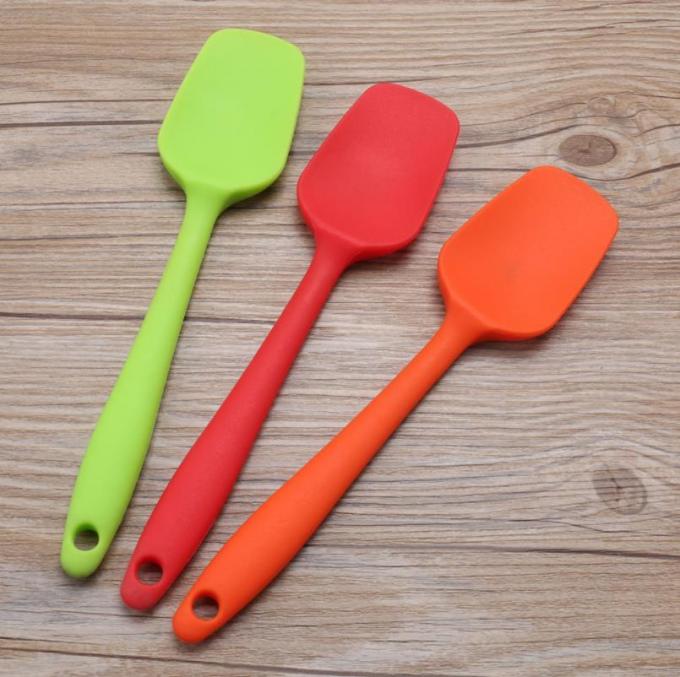 Slotted Mini Rubber Silicone Spoon Spatula Set Durable For Cooking