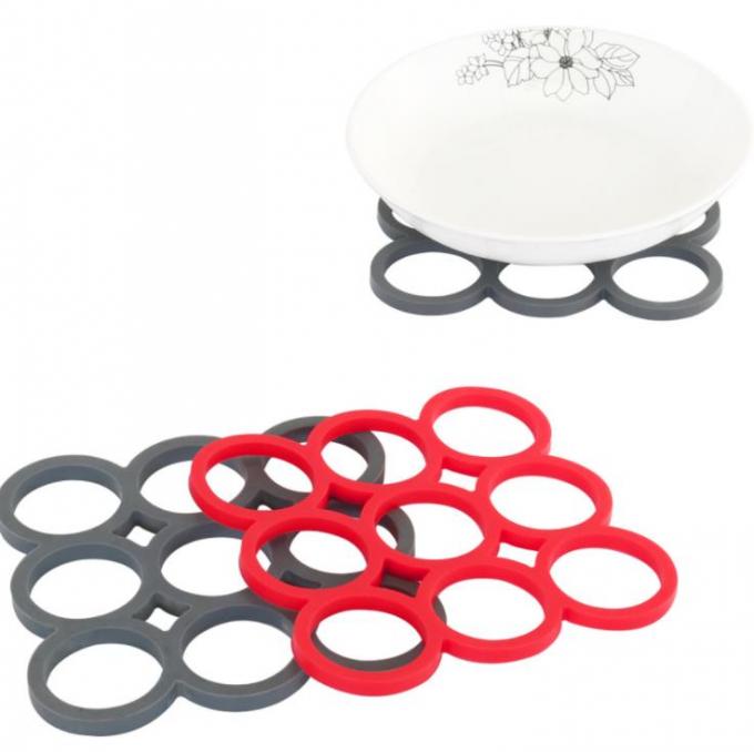Square Silicone Coated Cooking Utensils 9 Holes Table Protective