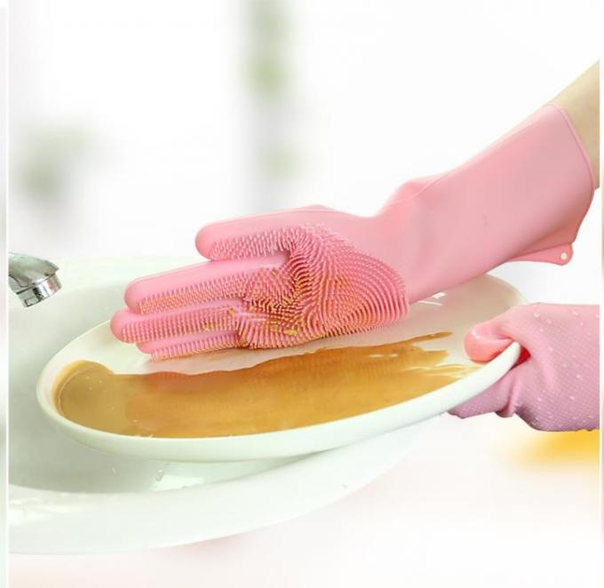 Cleaning  Silicone Hand Gloves , Silicone Cooking Mitts Waterproof For Laundry