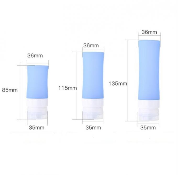 1 Ounce Silicone Travel Packing Bottle , Silicone Travel Containers Mixing Color