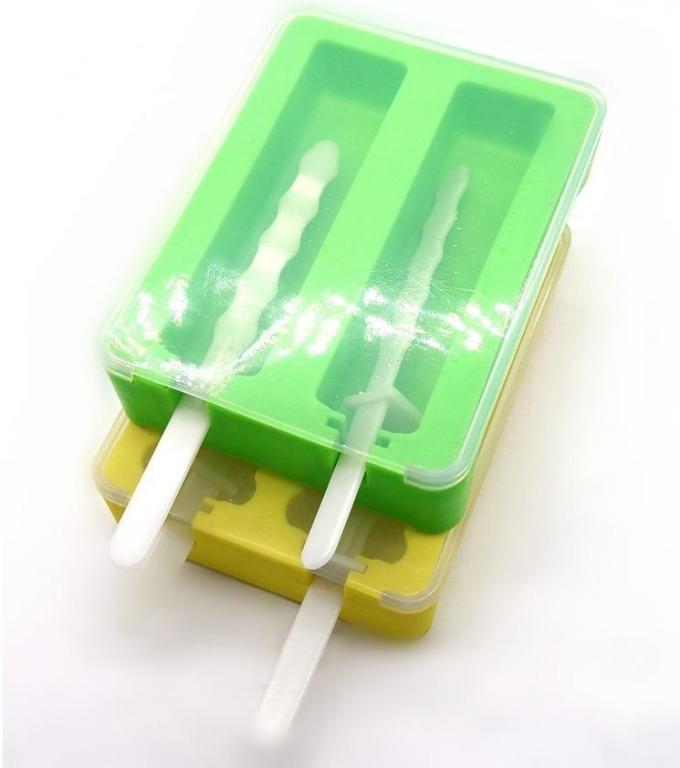 Summer Popsicle Silicone Ice Block Moulds , Stackable Ice Cube Trays PP Material