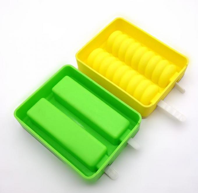 Summer Popsicle Silicone Ice Block Moulds , Stackable Ice Cube Trays PP Material