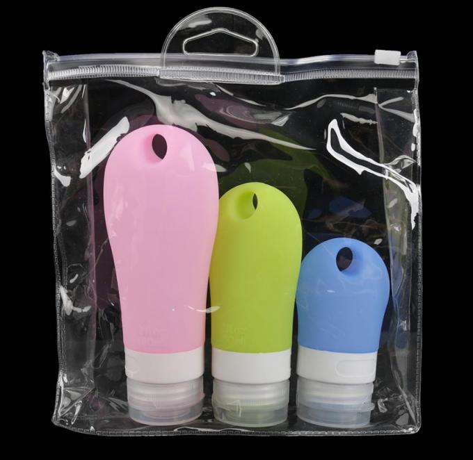 Empty Cute Bpa Free Silicone Travel Packing Bottle With Hook Hole