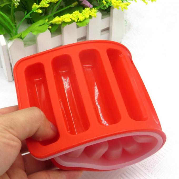 Bar High Temperature Silicone Molds , Non Stick Ice Cube Trays Cylinder Shape