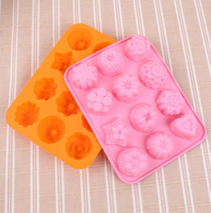 Flower Cocktail Silicone Ice Cube Molds 87g Lightweight Decorative