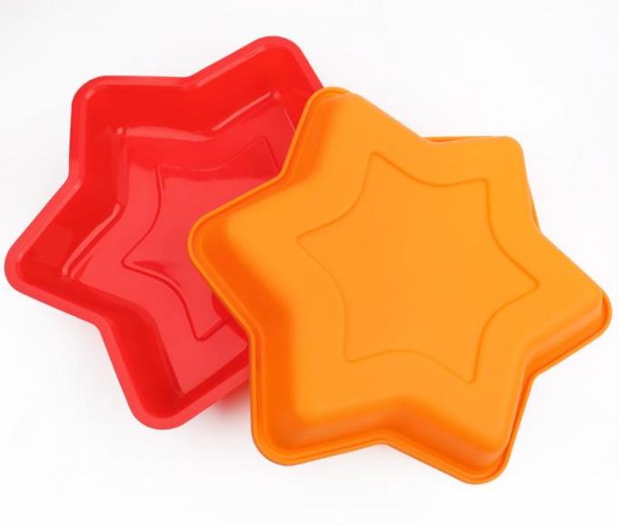 Food Grade Silicone Baking Tray , Silicone Bakeware Molds Hexagram Custom Design