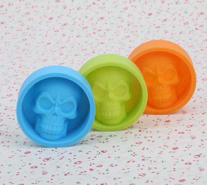 Bulk Small Size Mini Ice Cube Trays Single Skull Mold Multi Colors