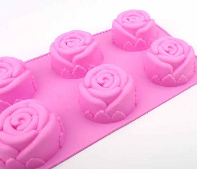 Multi Style Silicone Cake Pans , Silicone Muffin Tray Soft 29.5*17.3*3.7cm