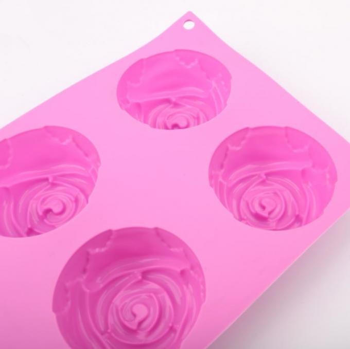 Multi Style Silicone Cake Pans , Silicone Muffin Tray Soft 29.5*17.3*3.7cm