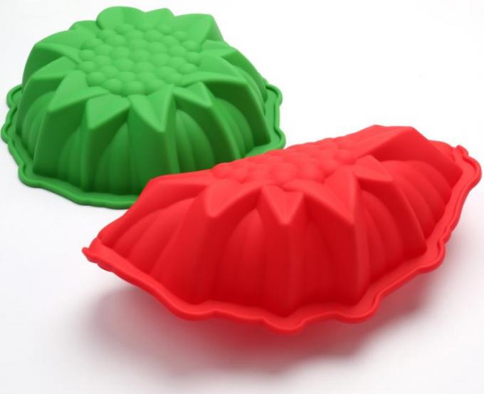 Bakeware Silicone Cupcake Liners Three Dimensional DIY 8 Inch Green Color