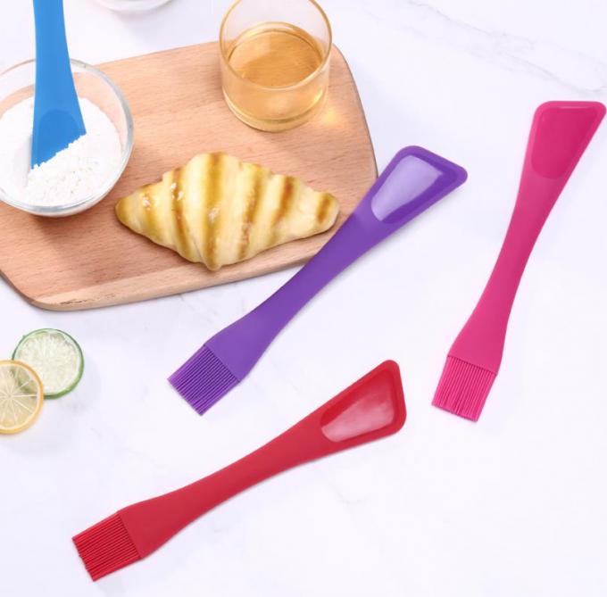 Cooking  Soft Silicone Spoon Spatula , Slim Silicone Turner Spatula Brush Baking Tools