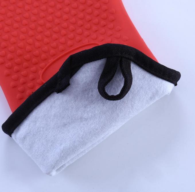 High Temp Long Side Opening Silicone Hand Gloves Sleeve Design Easy Cleaning