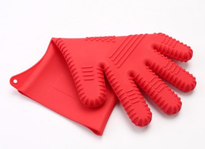 Large Size Silicone Hand Gloves FDA Five Finger Styles Design For Cooking