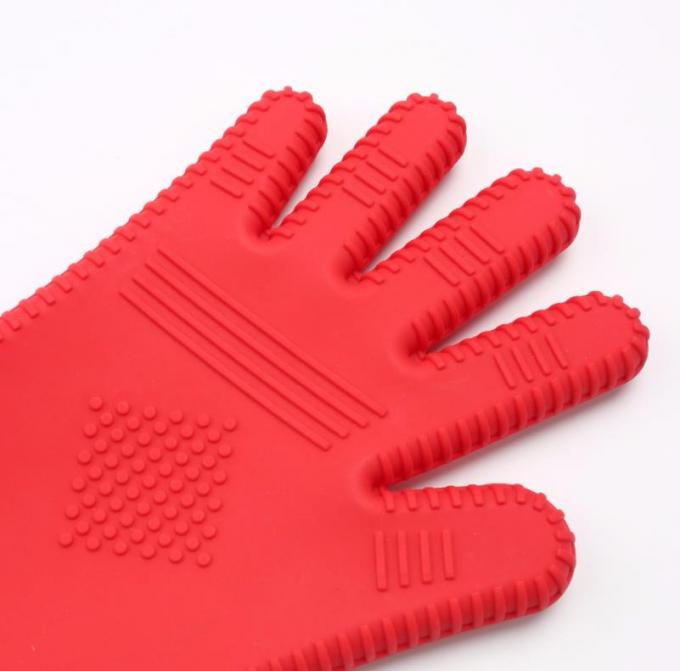 Large Size Silicone Hand Gloves FDA Five Finger Styles Design For Cooking