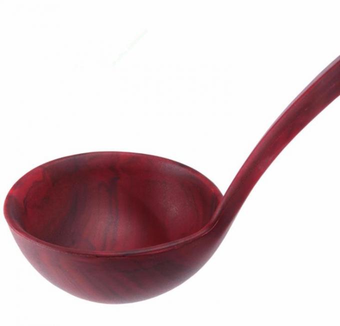 Wood Grain surface Long handle Food Grade Silicone Soup Spoon Kitchen tools