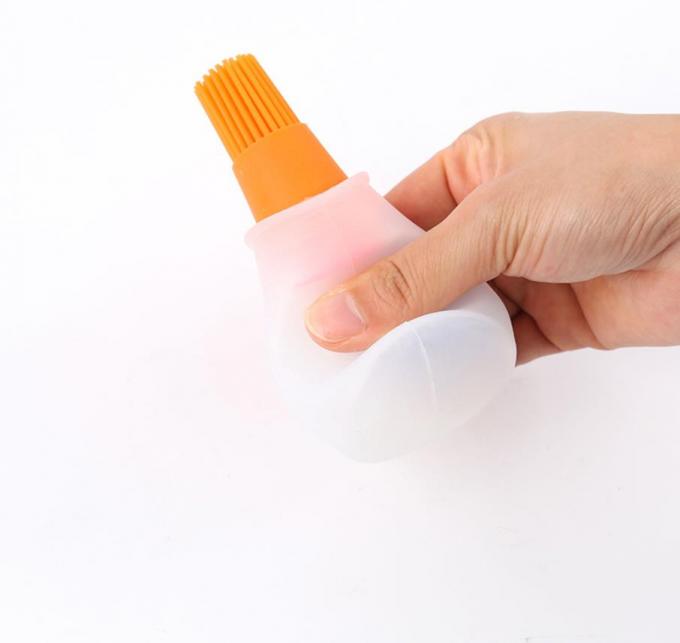Food Grade BBQ tools silicone Oil white bottle with colorful brush