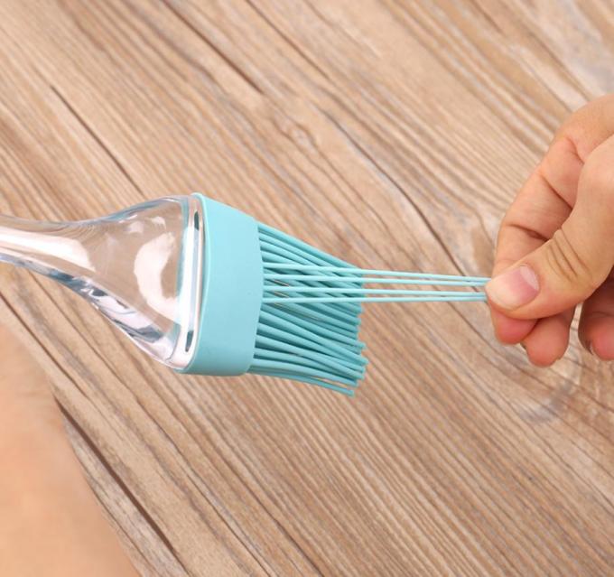XL size Transparent plastic handle Food Grade Silicone Baking Brush Tool