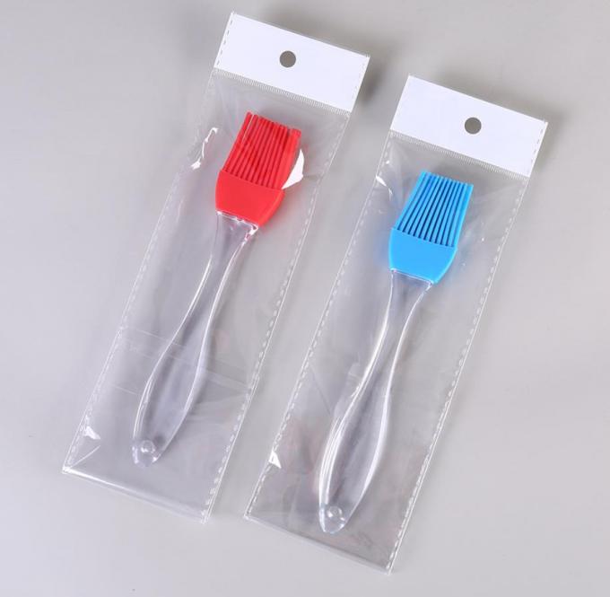 Small size Transparent plastic handle Food Grade Silicone Baking Brush