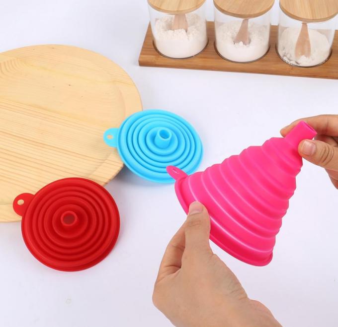 Large size Foldable styles Food Grade Silicone Funnel Kitchen tools