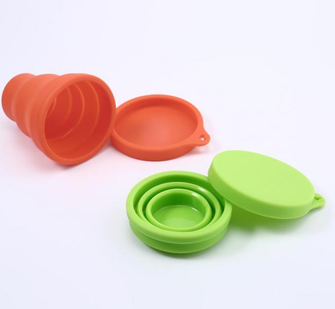BPA Free Food Grade Collapsible Silicone Folding cup for outdoors