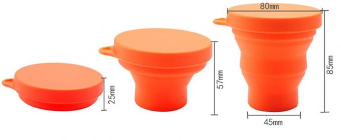 BPA Free Food Grade Collapsible Silicone Folding cup for outdoors