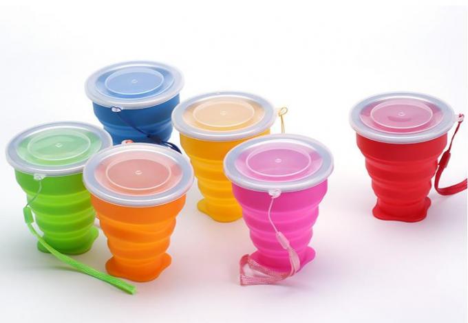Portable Food Grade Silicone collapsible travelling usage foldable cup