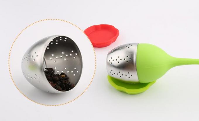 Lotus Flower shape Food Grade Silicone Tea strainer with printing logo