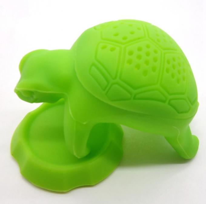 Green Color Animal shaped Tortoise Food Grade Silicone Tea strainers