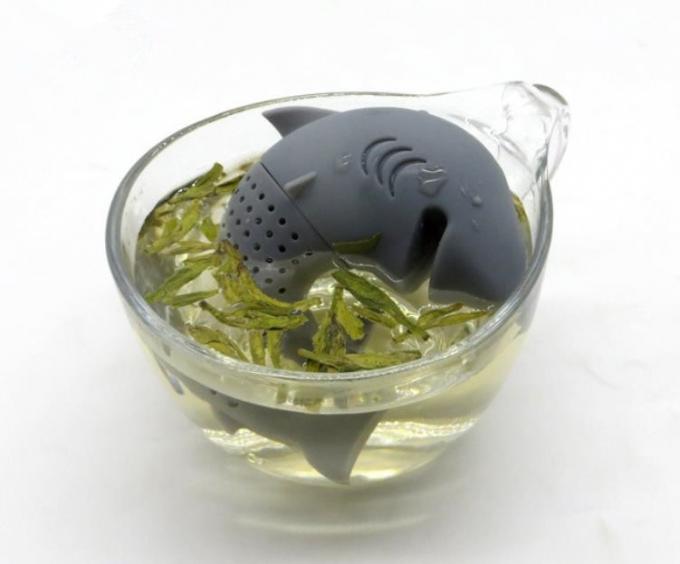 Sea Animal style Shark Shaped Food Grade Silicone Tea Infuser