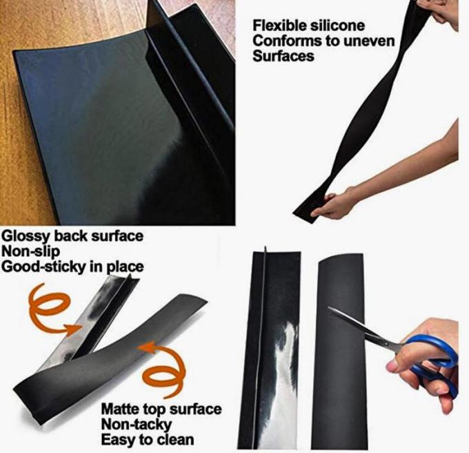 Stove Counter Silicone Kitchen Tools Flexible Silicone Gap Covers Seal The Gap